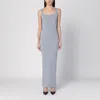 Entire Studios Long Grey Dress In Nylon Blend In Grey