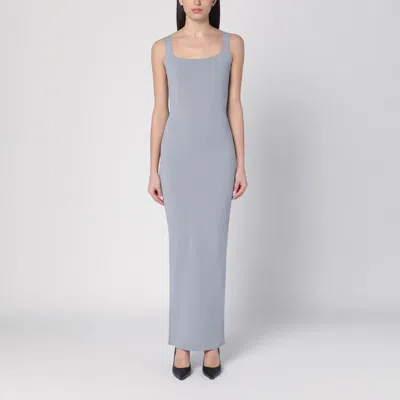 Entire Studios Long Dress Nylon Blend Back Slit In Grey