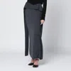 Entire Studios Long Grey Wool Skirt In Gray
