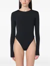 Entire Studios Long-sleeved Bodysuit In Black