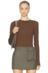 Entire Studios Long Sleeve Bodysuit In Brown