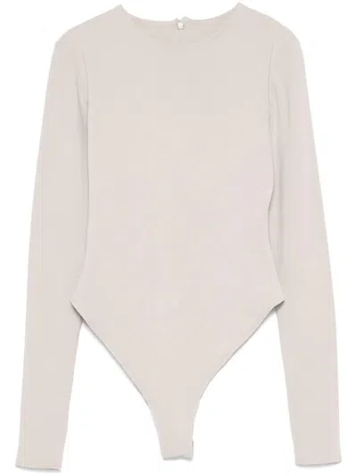 Entire Studios Long-sleeve Bodysuit In Grey
