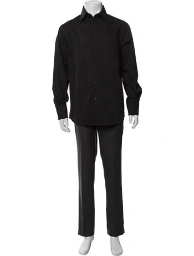 Pre-owned Entire Studios Long Sleeve Dress Shirt In Black