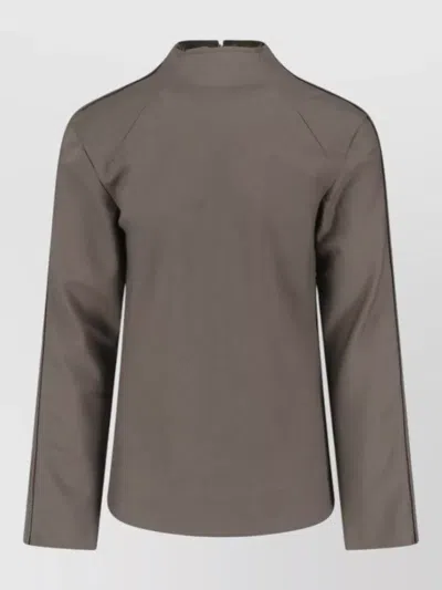 Entire Studios Long Sleeve Jacket Seam Detailing In Brown