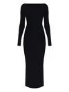 Entire Studios Long-sleeve Midi Dress In Black