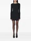 Entire Studios Mini Black Dress In Nylon Blend In Black