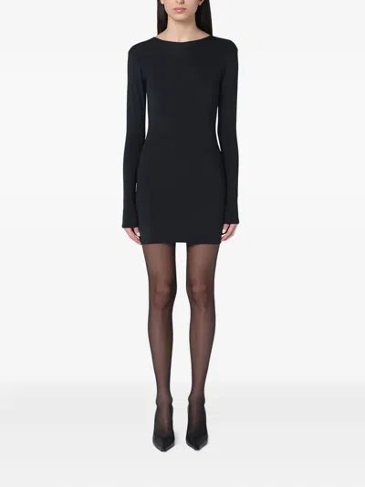 Entire Studios Crew Neck Fitted Silhouette Long Sleeves Dress In Black