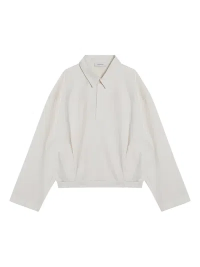 Entire Studios Long-sleeve Panelled Shirt In White