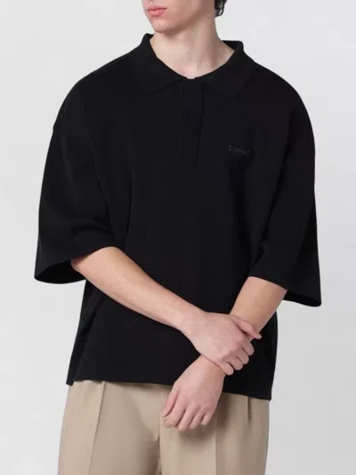 Entire Studios Long Sleeve Polo Shirt Short Sleeves In Black