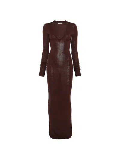 Entire Studios Long Sleeve V Neck Midi In Multi