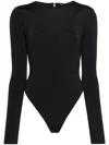 Entire Studios Black Nylon-blend Bodysuit In Black