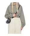 Entire Studios Gray Cropped Heavy Hoodie In Gray