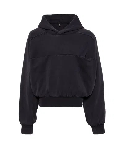 Entire Studios Long-sleeved Hooded Sweatshirt In Black