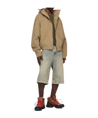 Entire Studios Beige Full Zip Hoodie In Cork