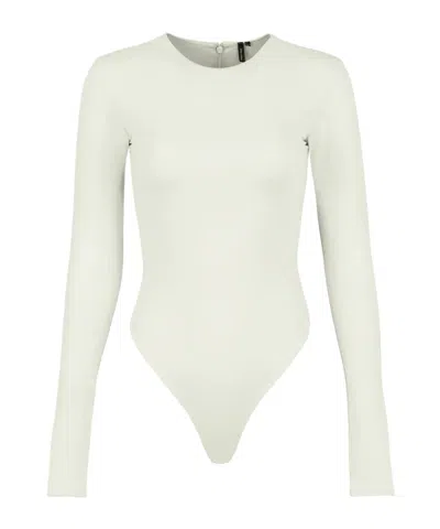 Entire Studios Long-sleeved Bodysuit In Beige