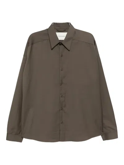 Entire Studios Long-sleeved Shirt In Brown