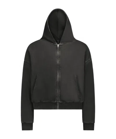 Entire Studios Long-sleeved Zipper Sweatshirt In Black