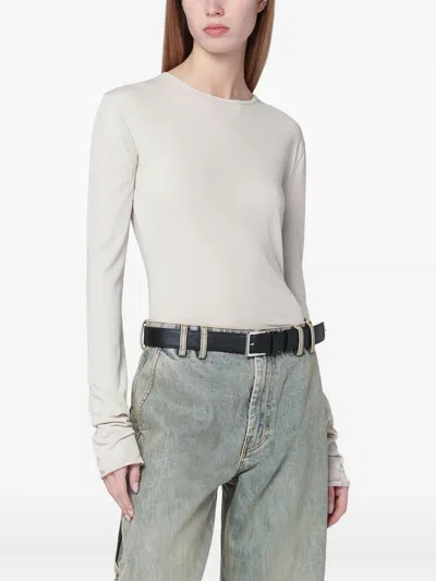 Entire Studios Essential Crewneck Long-sleeved T-shirt In White