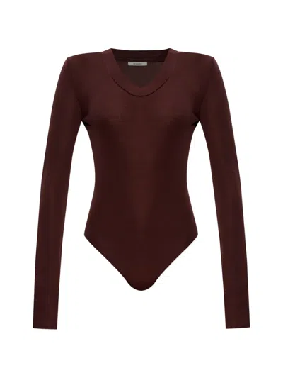 Entire Studios Long-sleeve Body In Burgundy