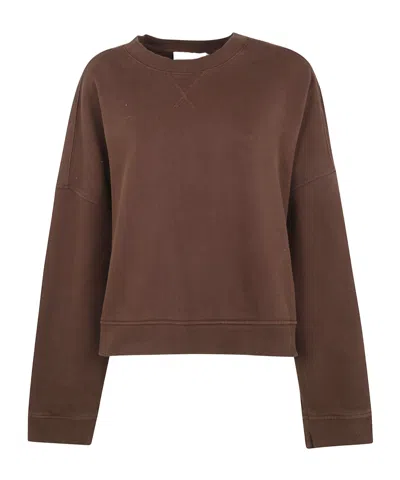 Entire Studios Long-sleeve Cotton Sweatshirt In Brown