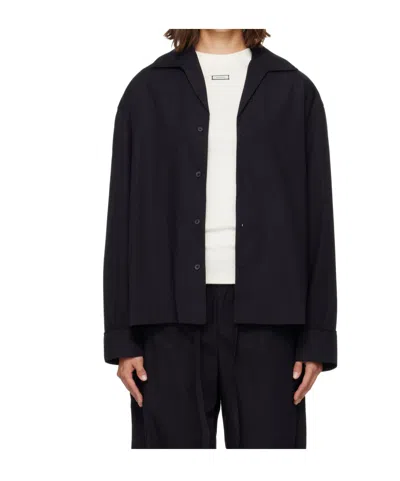Entire Studios Long-sleeve Pajama Shirt In Black