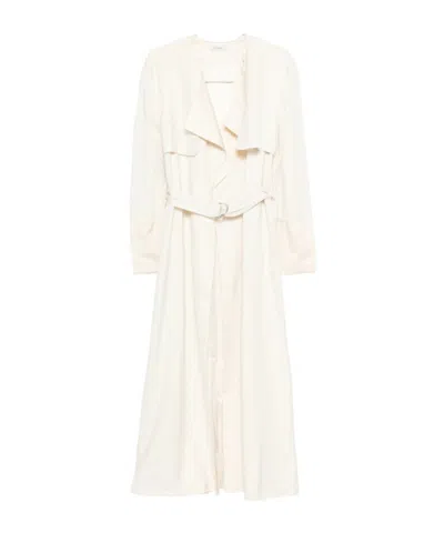 Entire Studios Long-sleeve Trench Coat In White