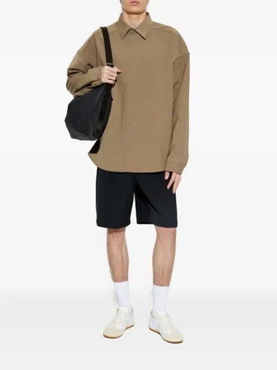 Entire Studios Long-sleeved Buttoned Shirt In Brown