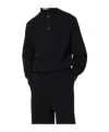 Entire Studios High-neck Buttoned Sweatshirt In Black