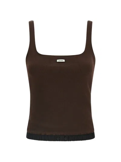 Entire Studios Lounge Ribbed Logo Patch Tank Top In Black