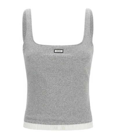 Entire Studios Lounge Ribbed Tank Top In Gray