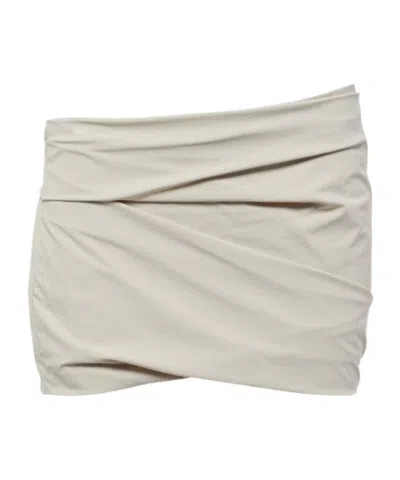 Entire Studios Low-rise Draped Miniskirt In Gray