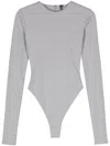 Entire Studios Round-neck Long-sleeved Bodysuit In Grey
