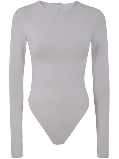 Entire Studios Ls Bodytsuit - Cotton Spandex In Metallic