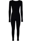 Entire Studios Ls Catsuit - Nylon Spandex In Soot