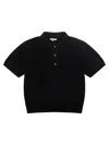 Entire Studios Classic Polo Shirt With Front Half Button Placket In Black
