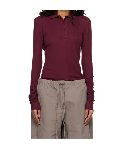 Entire Studios Ls Polo In Red