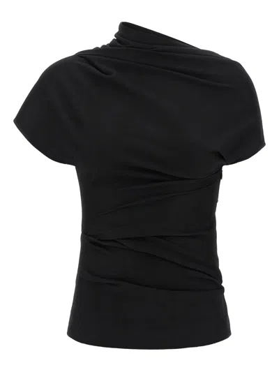 Entire Studios Side Drape Top Black