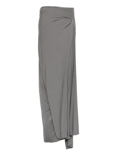 Entire Studios Lumiere Scarf Skirt Deep Grey Clothing In Gray