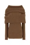 Entire Studios Biscuit Wool Blend Sweater In Brown