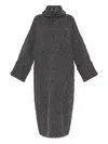Entire Studios Manhattan Roll-neck Midi Dress In Gray