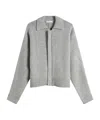 Entire Studios Marla Ribbed Bomber Jacket In Gray