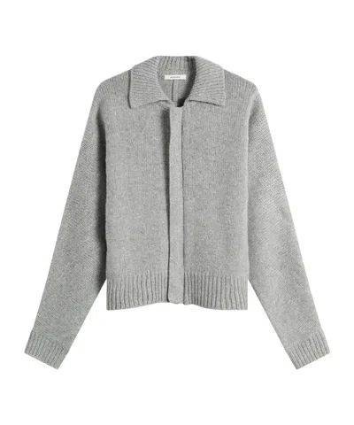 Entire Studios Marla Ribbed Bomber Jacket In Gray