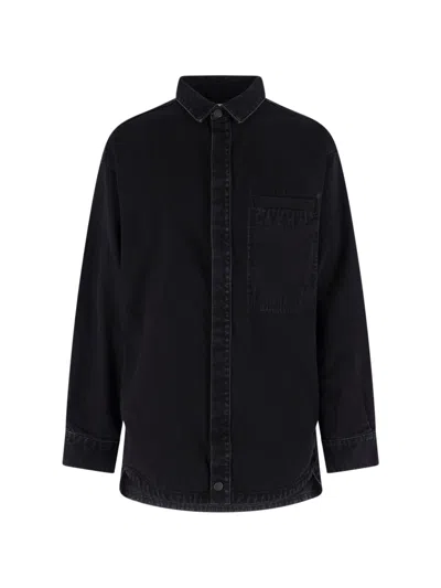 Entire Studios Men's Cotton Knit Shirt In Black