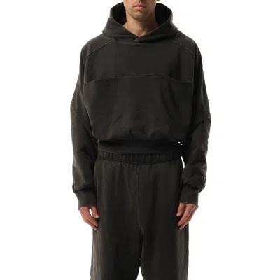 Entire Studios Men's Double Double Hood In Washed Black
