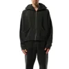 Entire Studios Eternal Zip Hooded Sweatshirt In Washed Black