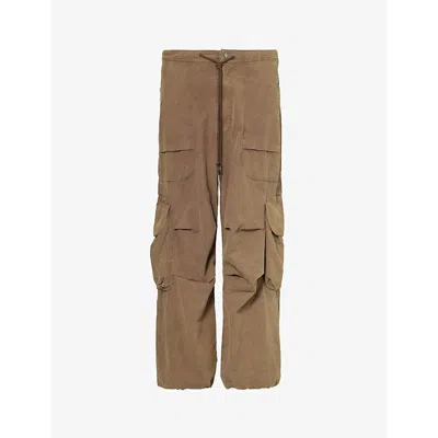 Entire Studios Mens Gravy Freight Wide-leg Relaxed-fit Cotton Cargo Trousers