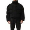 Entire Studios Slate Cotton Down Jacket In Black