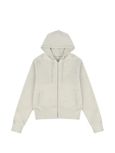 Entire Studios Men's Non-detachable Hooded Sweatshirt With Zip Closure - Size M In Gray