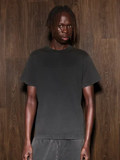 Entire Studios Men's Short-sleeve T-shirt, Round Neck, Model Wears Size M, 100% Cotton In Gray