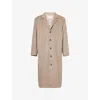 Entire Studios Mens Structured Notched-lapel Wool Blend Coat Beige In Brown